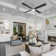 Santorini Smart 4-Blade 52in Ceiling Fan 2700K-6000K CCT Selectable LED Light Kit with Remote Control in Brushed Nickel with Reversible Blades Weathered Wood or Ebony Works With iOS or Android App