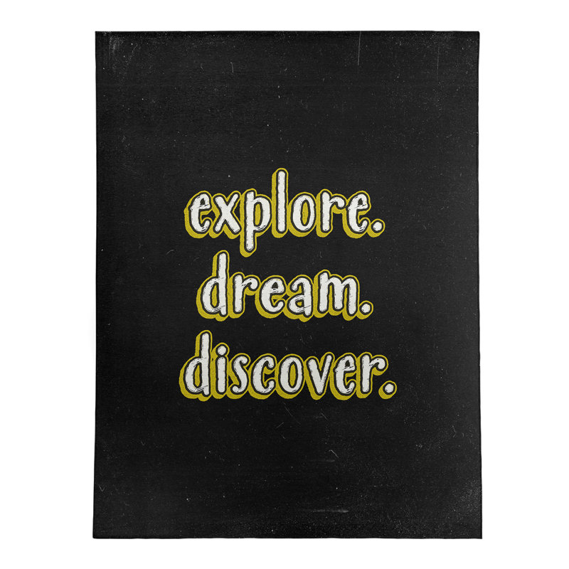 Tapis en poly-chenille style tableau noir look rêve discover, Rectangle 5 pi x 7 pi