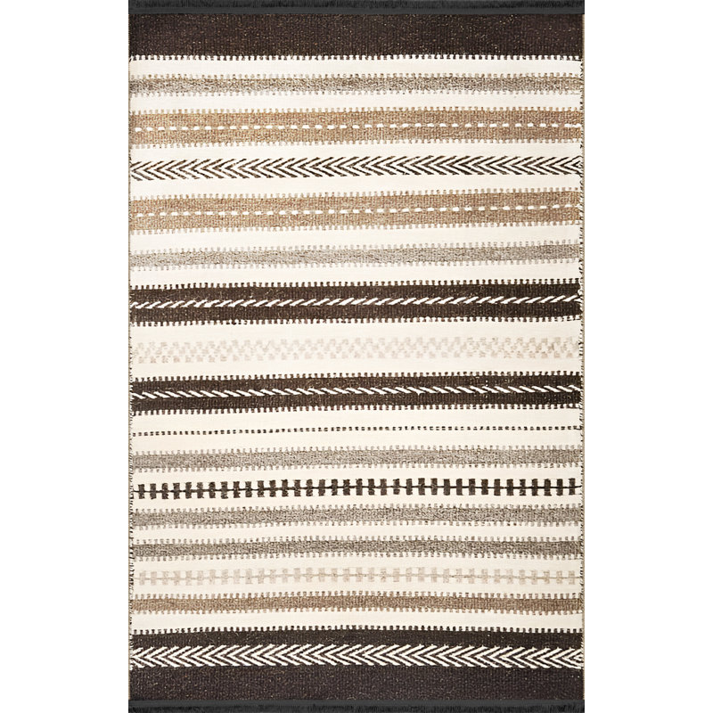 Tapis décoratif à motif géométrique beige et noir, Tapis de couloir 3 pi 3,37 po x 9 pi 10,11 po