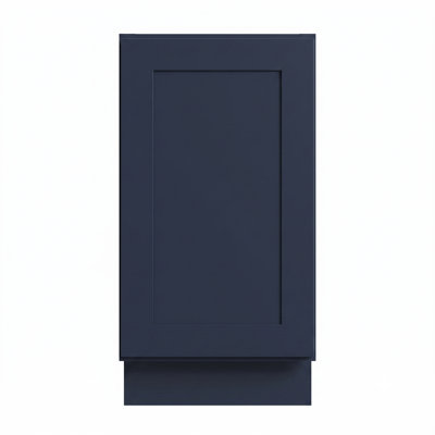 Blue Shaker Kitchen Base Cabinet, Solid Birch Frame & Plywood Construction, Soft-Close Hardware, Adjustable Shelf & Modular Sizes