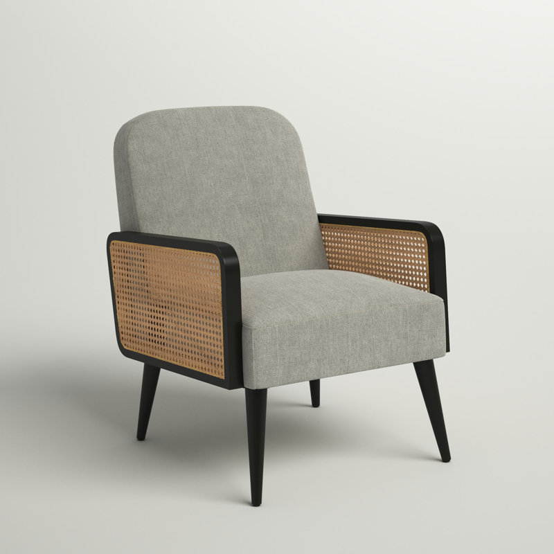 Fauteuil rembourré Sonnet, Mélange de polyester gris