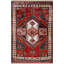 Tapis décoratif rétro à motif bleu et rouge-1949253227