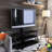 Black Tempered Glass Tv Stand With Multi Adjustment For 32 - 65 Inch Tvs Multi-Functional Options And Practicality