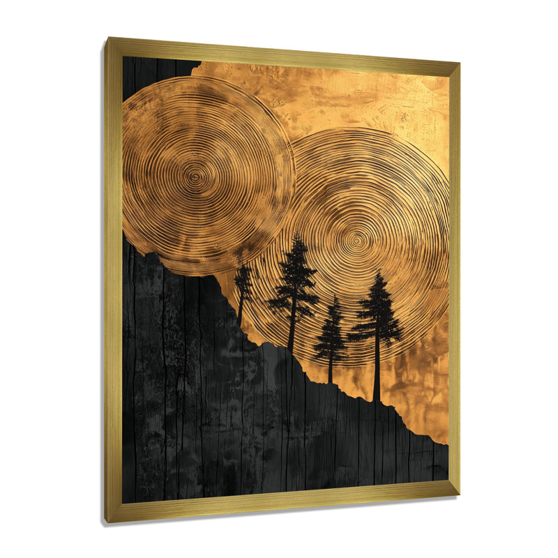 Giovanie - paysages, impressions sur toile, H 20 po x l 12 po, Picture Frame Print, Doré