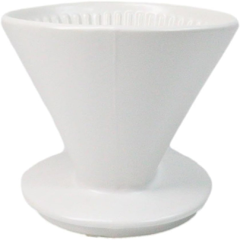 White Porcelain Artisan Coffee Maker Pour Over Dripper Filter Cup Top Part