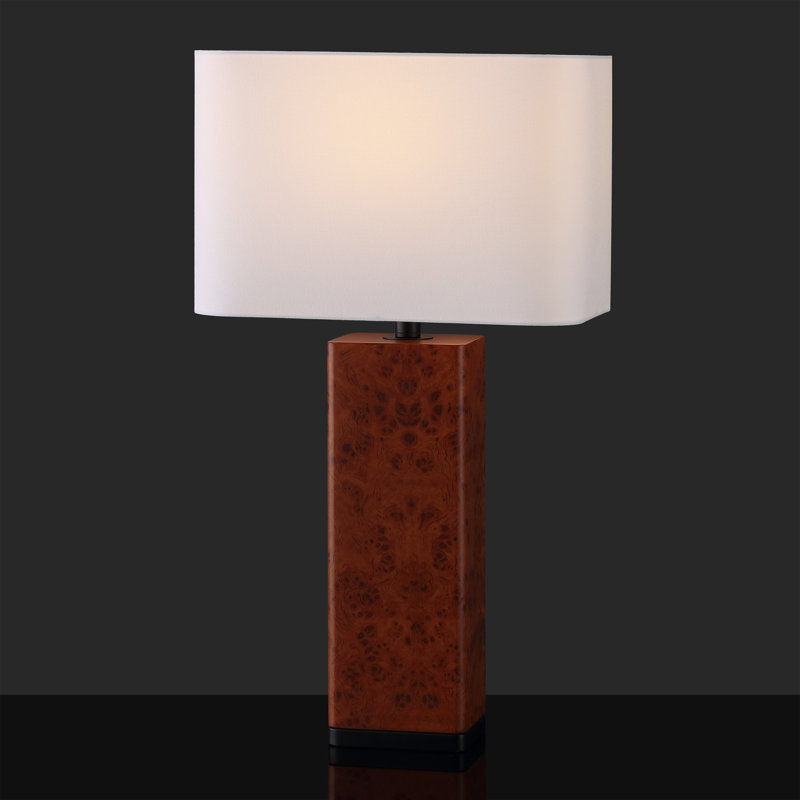 Elsee Burl Wood Table Lamp