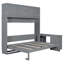 Lit escamotable mural polyvalent avec bureau et rangement, idéal pour les espaces peu encombrants et multifonctionnels