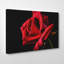 Flower Red Rose - Wrapped Canvas-19041360