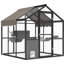 Très grand enclos extérieur pour chat - Catio en aluminium spacieux pour plusieurs chats, couverture toutes saisons et modes de porte réglables