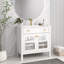 Meuble-lavabo de salle de bain autoportant de 35,6 po Kalvik-125427640