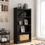 Bibliothèque de 72 pouces de hauteur, bibliothèque de bibliothèque noire moderne avec tablettes de rangement, grandes bibliothèques ouvertes, présentoir en bois pour chambre à coucher, bureau de salon-471347110-471347105