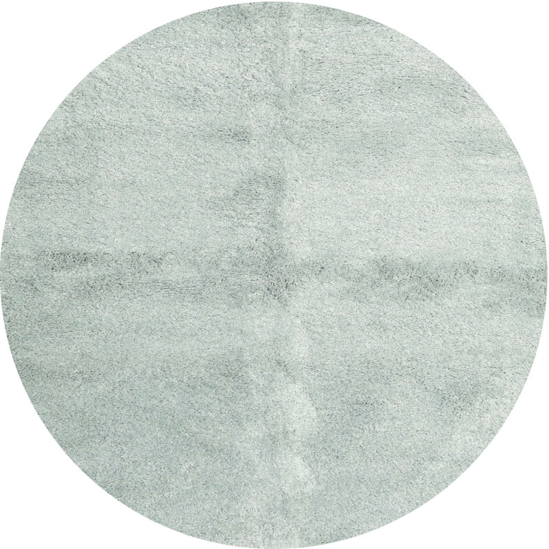 Tapis contemporain vert mer, Rond 5 pi