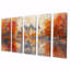 Orange orange rouge, château en France III - Châteaux, ensemble d'art sur toile-1549980768