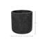 Black Textured Round Fiberstone Pot