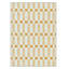  Tapis lavable en machine Mid-Century à carreaux lavables à la machine, jaune moutarde et crème-241803896