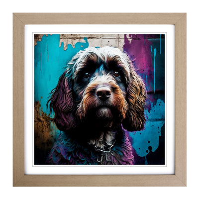 Cockapoo Graffiti Art - Framed Print