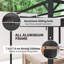 Outsunny 3 x 3(m) Garden Pergola Retractable Roof Canopy UPF30+-1551321610