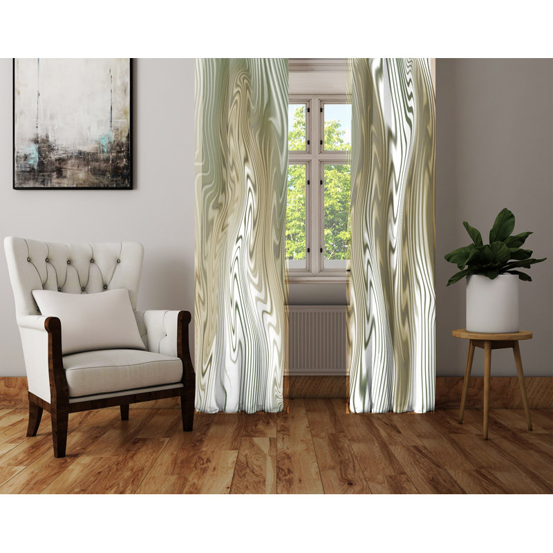 Semi Sheer Curtain Panel Pair, 40" W x 82" L