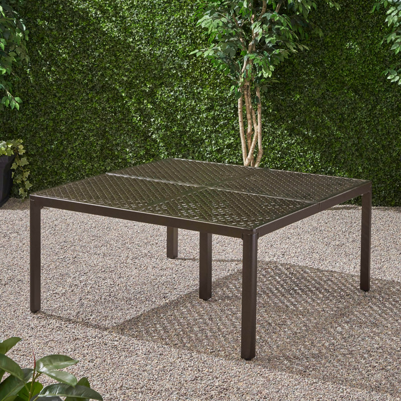 Table de salle à manger Alletha, Bronze martelé