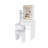 Modern Vanity Desk ,Featuring 3 Modes Of LED Lighting With Adjustable Brightness , With 4 Drawers And Multiple Open Storage Shelves, With A Hair Dryer Holder And Power Socket, A Dressing Chair.White-815606784