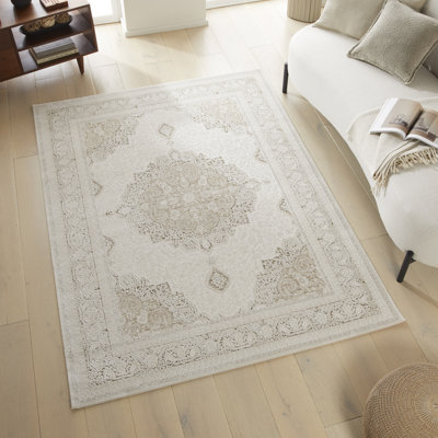 Classic Medalion Khaki Area Rug