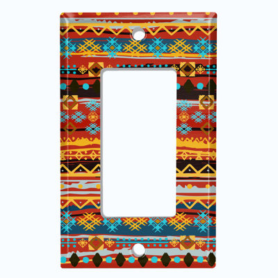 Plaque murale à bascule 1 bande Ethtique Aztec Tribal Stripes