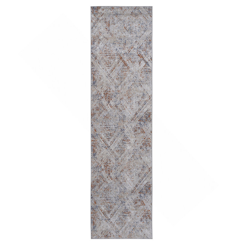 Tapis de couloir géométrique Collection 2X8, Tapis de couloir 2 pi 2 po x 8 pi