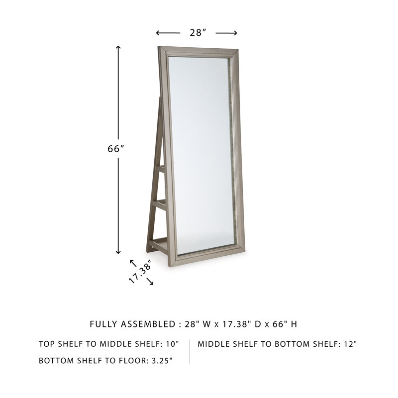 Fulmiya Floor Standing Mirror With Storage