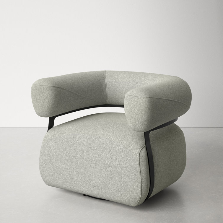 Lize Upholstered Swivel Barrel Chair