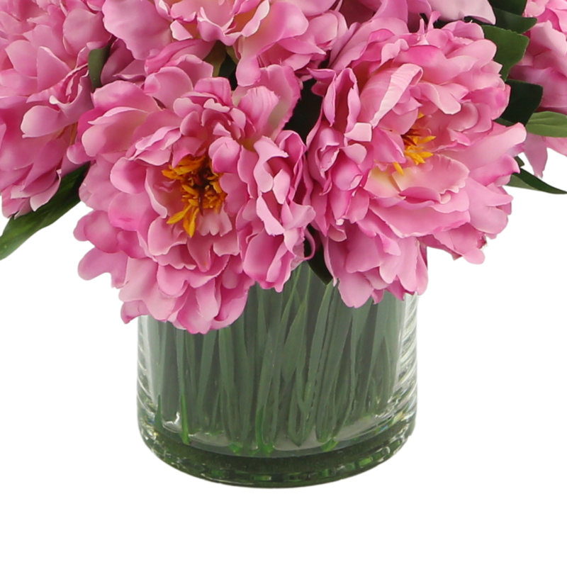 Peony Bouquet, Pink, 12"H x 12"W x 12"D
