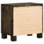 Table de chevet rustique 2 dorée pour décoration de chambre à coucher avec 2 tiroirs et placage