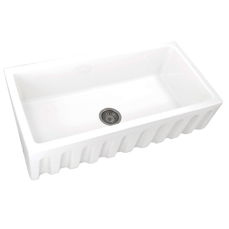 Island 35.75'' L Single Basin Kitchen Sink, 36"