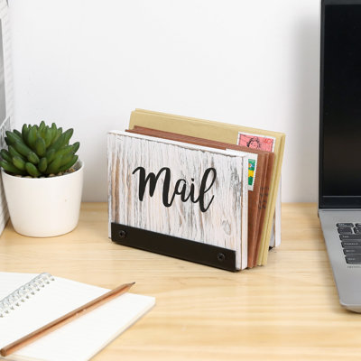Lahela Wood Office Desktop Mail Organiser