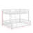 Full XL Over Queen Floor Bunk Bed Frame With Ladder And Safety Guardrails-2045951131-2045951132
