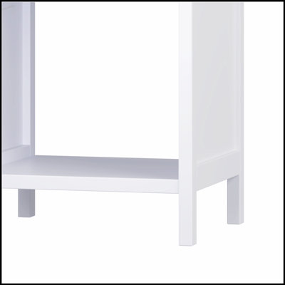 Charmante table de chevet lavande avec tiroir et tablette ouverte, parfaite pour les chambres à coucher et les chambres d'enfants