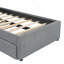 Lit plateforme tapissier simple avec lit gigogne Teddy-607438613