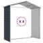 Brenza Garden Shed 191x725x198 cm Galvanised Steel-1782268239