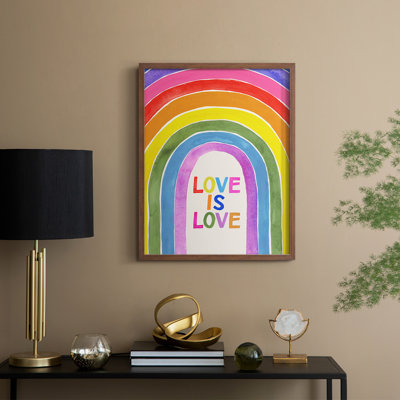 Love Loudly Collection B Framed Print - Solid Wood