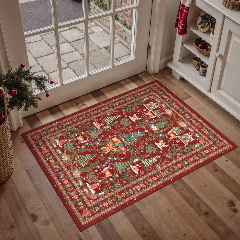 Tapis rouge Yuletide, Rectangle 2'x 3'