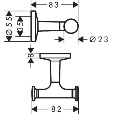 Universal Circular Double Robe Hook