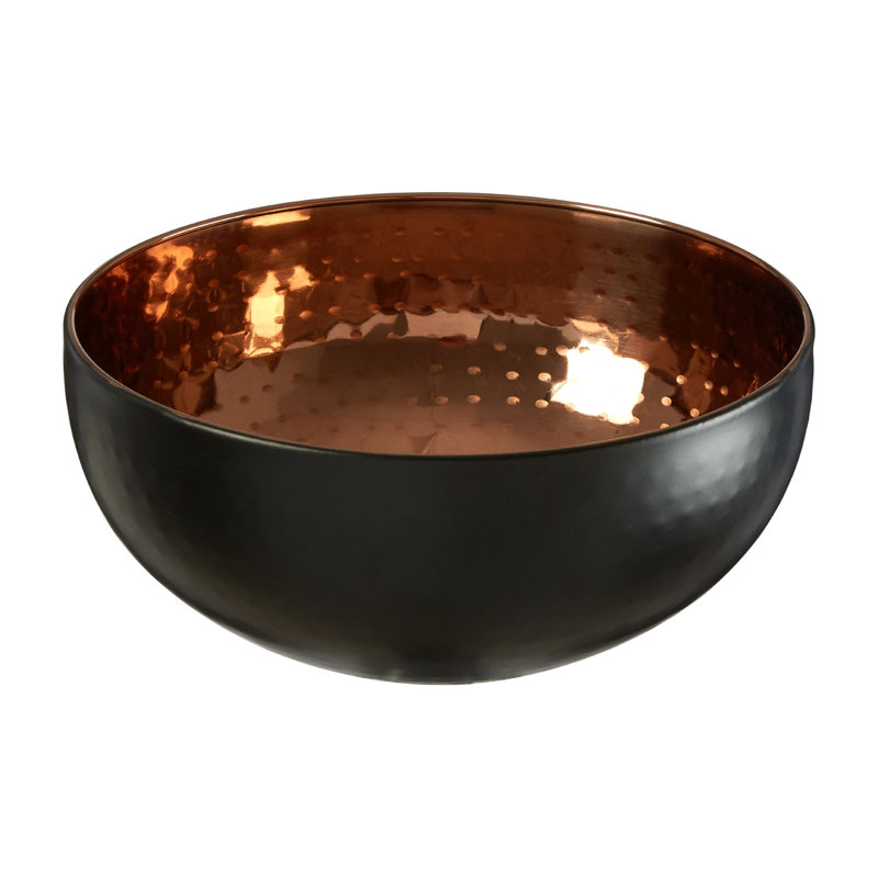 Campos Metal Decorative Bowl, 10cm H x 20cm W x 20cm D