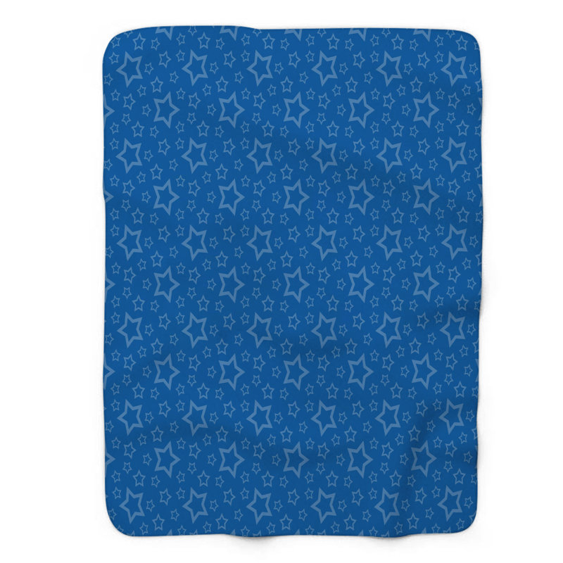 Couverture de sherpa 1 pièce Crimson Blue, Grand lit