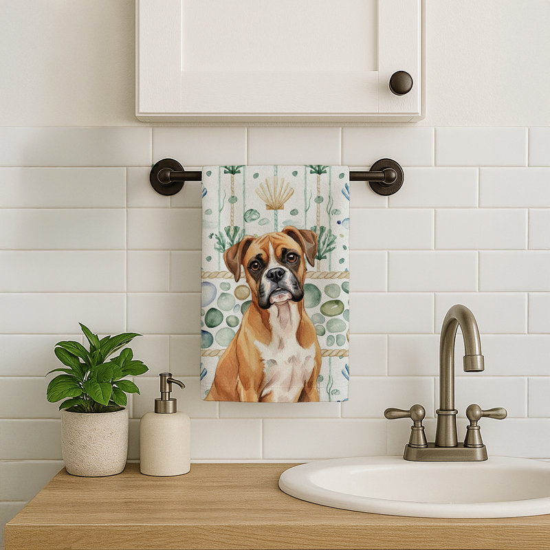 Boxer Coastal Sea Glass Kitchen Towel, Boxer