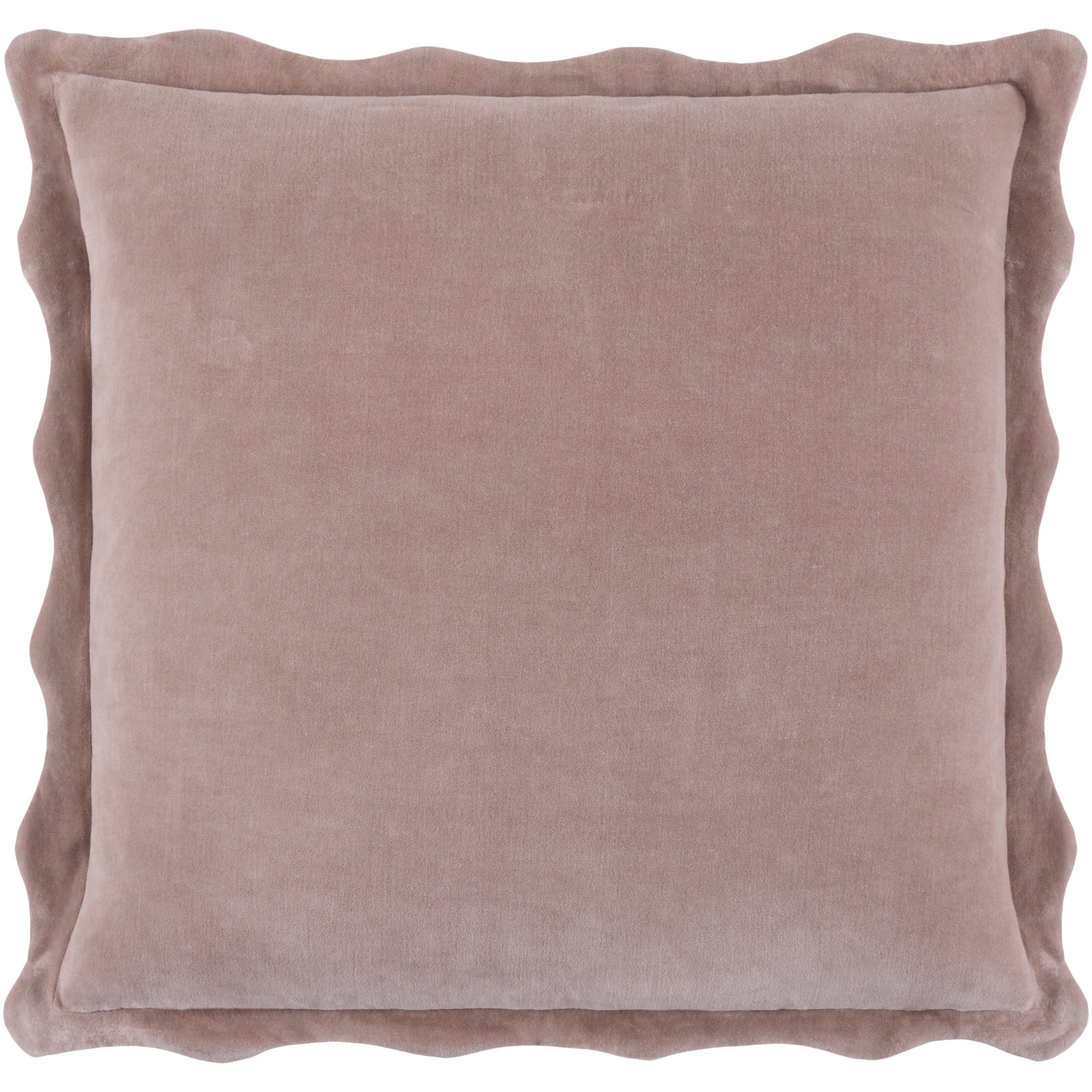 Collier Cotton Pillow Cover, 22"H x 22"W, Polyester, Mauve