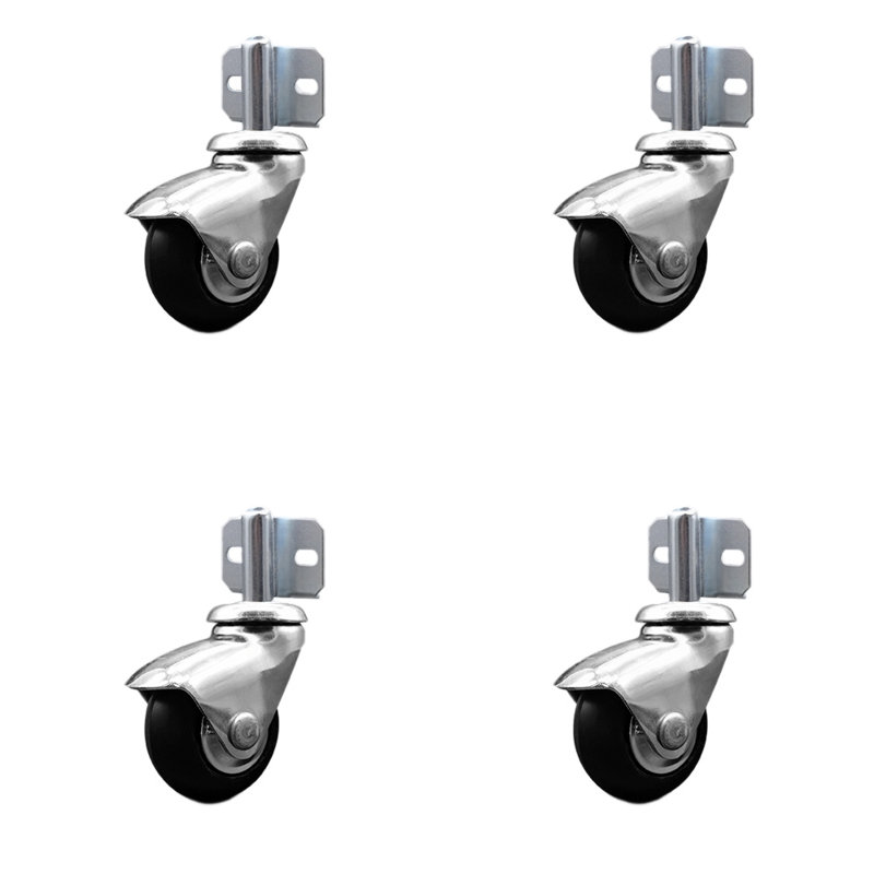 Chrome and Neoprene Rubber Caster