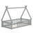 Playful  Floor Bed With Guardrails And Sturdy Slatted Base-595830527