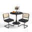 Ensemble de table ronde et de chaises élégantes 3 pièces-2122152060-2122152057