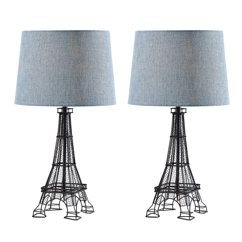 Eiffel Tower Table Lamp- Blue Shade 2 Pack