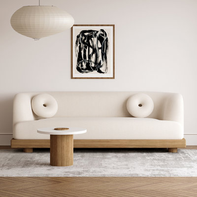 Simple and Fashionable Off-white Three-seater Sofa