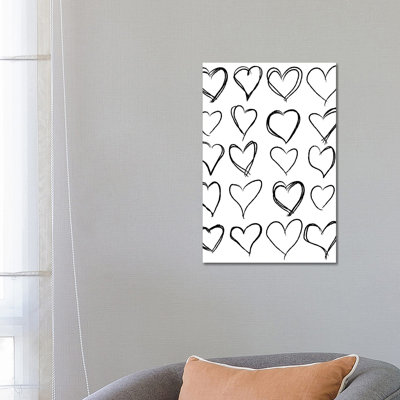 Hearts by Honeymoon Hotel - Wrapped Canvas Print